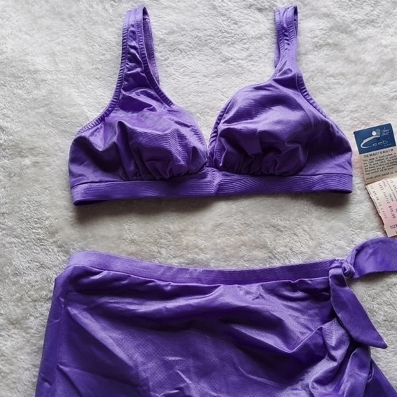 Vintage Deadstock Ceeb Purple Two Piece Swimsuit NWT - Picture 3 of 16